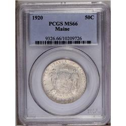 1920 50C Maine MS66 PCGS. Golden-gray patina and nice 1920[50C] Maine MS66 PCGS.
