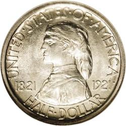 1921 50C Missouri MS65 NGC. A basically brilliant coin 1921[50C] Missouri MS65 NGC.