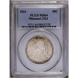 1921 50C Missouri 2x4 MS64 PCGS. Satiny and solidly st 1921[50C] Missouri 2x4 MS64 PCGS.