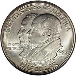 1923-S 50C Monroe MS65 NGC. Bright, lustrous surfaces 1923-S[50C] Monroe MS65 NGC.