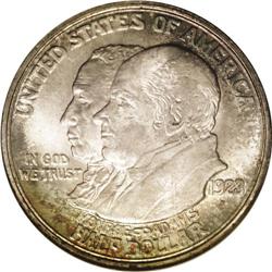 1923-S 50C Monroe MS65 NGC. Amber and blue-gray toning 1923-S[50C] Monroe MS65 NGC.