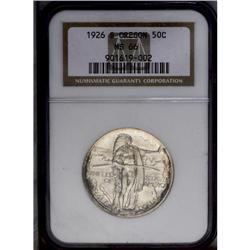 1926-S 50C Oregon MS66 NGC. Light silver-gold patinati 1926-S[50C] Oregon MS66 NGC.