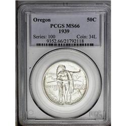 1939 50C Oregon MS66 PCGS. The eye appeal of this sati 1939[50C] Oregon MS66 PCGS.