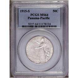 1915-S 50C Panama-Pacific MS64 PCGS. The lustrous surf 1915-S[50C] Panama-Pacific MS64 PCGS.