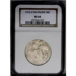 1915-S 50C Panama-Pacific MS64 NGC. A chestnut and pea 1915-S[50C] Panama-Pacific MS64 NGC.