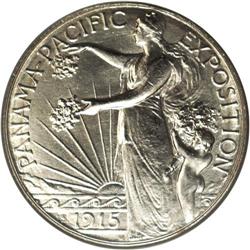 1915-S 50C Panama-Pacific MS65 NGC. Untoned with boomi 1915-S[50C] Panama-Pacific MS65 NGC.