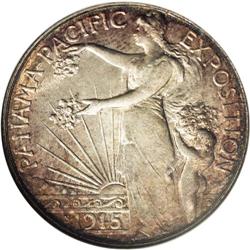 1915-S 50C Panama-Pacific MS66 NGC. Amber-gold toning 1915-S[50C] Panama-Pacific MS66 NGC.