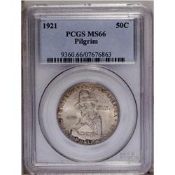 1921 50C Pilgrim MS66 PCGS. Boldly punched and general 1921[50C] Pilgrim MS66 PCGS.