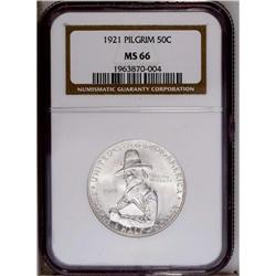 1921 50C Pilgrim MS66 NGC. This Premium Gem is notewor 1921[50C] Pilgrim MS66 NGC.