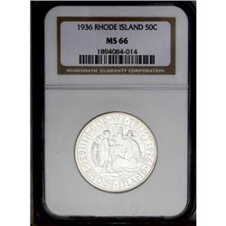 1936 50C Rhode Island MS66 NGC. This commemorative hal 1936[50C] Rhode Island MS66 NGC.