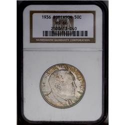1936 50C Robinson MS66 NGC. Iridescent jade-green, fuc 1936[50C] Robinson MS66 NGC.