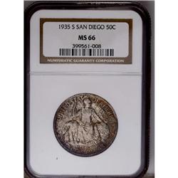 1935-S 50C San Diego MS66 NGC. This richly toned examp 1935-S[50C] San Diego MS66 NGC.