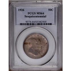 1926 50C Sesquicentennial MS64 PCGS. Rose and olive co 1926[50C] Sesquicentennial MS64 PCGS.