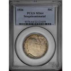 1926 50C Sesquicentennial MS64 PCGS. A veneer of golde 1926[50C] Sesquicentennial MS64 PCGS.