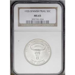 1935 50C Spanish Trail MS65 NGC. Elegant rose-gray ton 1935[50C] Spanish Trail MS65 NGC.