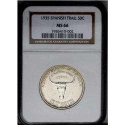 1935 50C Spanish Trail MS66 NGC. Typically 1935[50C] Spanish Trail MS66 NGC.