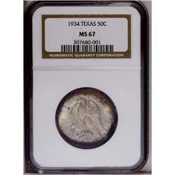 1934 50C Texas MS67 NGC. Fully original with deep russ 1934[50C] Texas MS67 NGC.