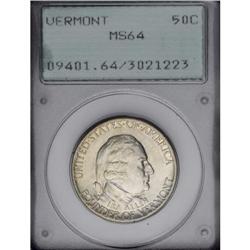 1927 50C Vermont MS64 PCGS. Smooth lustrous surfaces d 1927[50C] Vermont MS64 PCGS.