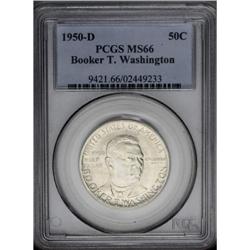 1950-D 50C Booker T. Washington MS66 PCGS. A veneer of 1950-D[50C] Booker T. Washington MS66 PCGS.