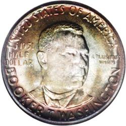 1951 50C Booker T. Washington MS67 S NGC. Rich multic 1951[50C] Booker T. Washington MS67 [img borde