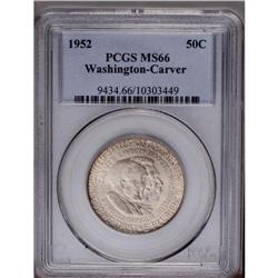 1952 50C Washington-Carver MS66 PCGS. Lovely sky-blue 1952[50C] Washington-Carver MS66 PCGS.
