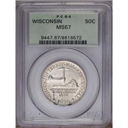 1936 50C Wisconsin MS67 PCGS. Well struck and satiny, 1936[50C] Wisconsin MS67 PCGS.