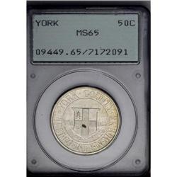 1936 50C York MS65 PCGS. A single dark spot in the cen 1936[50C] York MS65 PCGS.