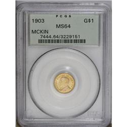 1903 G$1 Louisiana Purchase/McKinley MS64 PCGS. Lime a 1903[G$1] Louisiana Purchase/McKinley MS64 PC