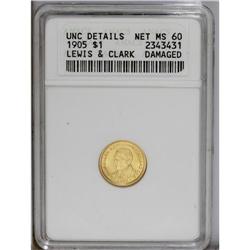 1905 G$1 Lewis and Clark--Damaged--ANACS. Unc. Details 1905[G$1] Lewis and Clark--Damaged--ANACS. Un