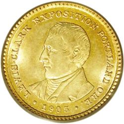 1905 G$1 Lewis and Clark MS64 PCGS. A lustrous coin th 1905[G$1] Lewis and Clark MS64 PCGS.