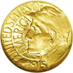 1915-S G$1 Panama-Pacific Gold Dollar MS65 NGC. Desira 1915-S[G$1] Panama-Pacific Gold Dollar MS65 N