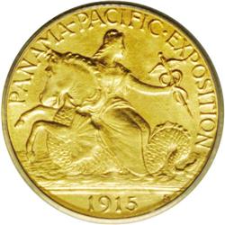 1915-S $2 1/2 Panama-Pacific Quarter Eagle AU58 ICG. M 1915-S[$2 1/2] Panama-Pacific Quarter Eagle A