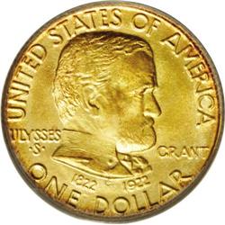 1922 G$1 Grant no Star MS65 PCGS. A well struck lustro 1922[G$1] Grant No Star MS65 PCGS.