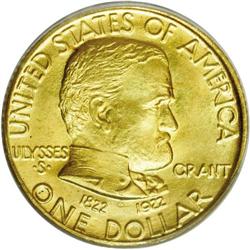 1922 G$1 Grant no Star MS66 PCGS. Exquisite coloration 1922[G$1] Grant no Star MS66 PCGS.