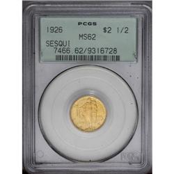 1926 $2 1/2 Sesquicentennial MS62 PCGS. Well struck an 1926[$2 1/2] Sesquicentennial MS62 PCGS.