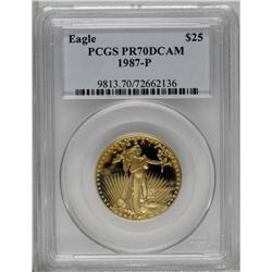 1987-P G$25 Half-Ounce Gold Eagle PR70 Deep Cameo PCGS 1987-P[G$25] Half-Ounce Gold Eagle PR70 Deep 