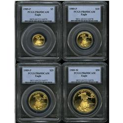 1989-P G$5 Tenth-Ounce Gold Eagle PR69 Deep Cameo PCGS 1989-P[G$5] Tenth-Ounce Gold Eagle PR69 Deep 