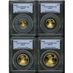 1990-P G$5 Tenth-Ounce Gold Eagle PR69 Deep Cameo PCGS 1990-P[G$5] Tenth-Ounce Gold Eagle PR69 Deep 