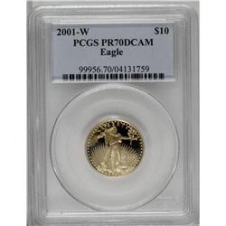 2001-W G$10 Quarter-Ounce Gold Eagle PR70 Deep Cameo P 2001-W[G$10] Quarter-Ounce Gold Eagle PR70 De