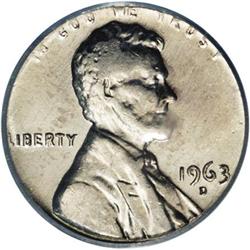 1963-D 1C Lincoln Cent--Struck on a Silver Dime Planch 1963-D[1C] Lincoln Cent--Struck on a Silver D
