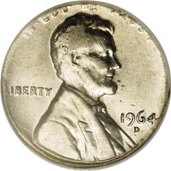 1964-D 1C Lincoln Cent--Struck on a Silver Dime Planch 1964-D[1C] Lincoln Cent--Struck on a Silver D