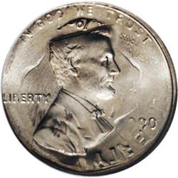 1990 1C Cent--Struck on 1990-P Dime--MS67 NGC. Both da 1990[1C] Lincoln Cent--Struck on 1990-P Dime-