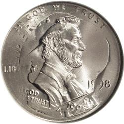 1998 1C Lincoln Cent--Struck on a 1997-P Roosevelt Dim 1998[1C] Lincoln Cent--Struck on a 1997-P Roo