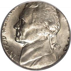 1945-P 5C Jefferson Nickel--Struck on a Dime Planchet- 1945-P[5C] Jefferson Nickel--Struck on a Dime
