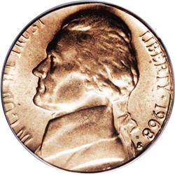 1968-S 5C Jefferson Nickel--Struck on a Cent Planchet- 1968-S[5C] Jefferson Nickel--Struck on a Cent