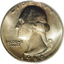1966 25C Washington Quarter--Struck on a Five Cents Pl 1966[25C] Washington Quarter--Struck on a Fiv
