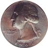 Image 1 : 1967 25C Washington Quarter--Struck on a Cent Planchet 1967[25C] Washington Quarter--Struck on a Cen