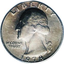 1978 25C Washington Quarter--Struck on a Five Cents Pl 1978[25C] Washington Quarter--Struck on a Fiv