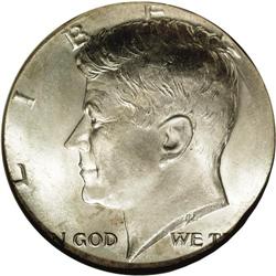 1964-D 50C Kennedy Half--Struck on a Quarter Planchet- 1964-D[50C] Kennedy Half--Struck on a Quarter
