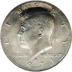 1971-D 50C Kennedy Half Dollar--Struck on Quarter Doll 1971-D[50C] Kennedy Half Dollar--Struck on Qu